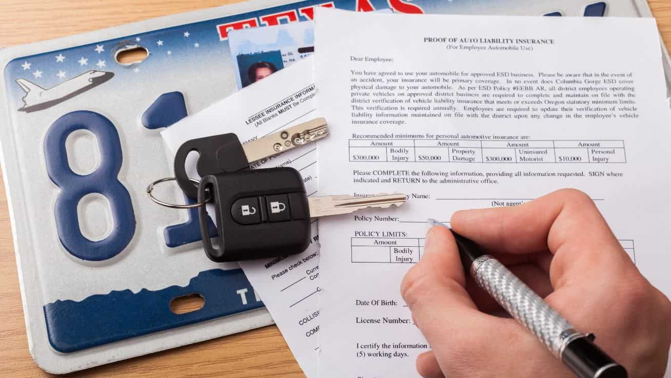 Registration document for owing a car