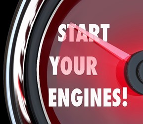 Start your engine sign